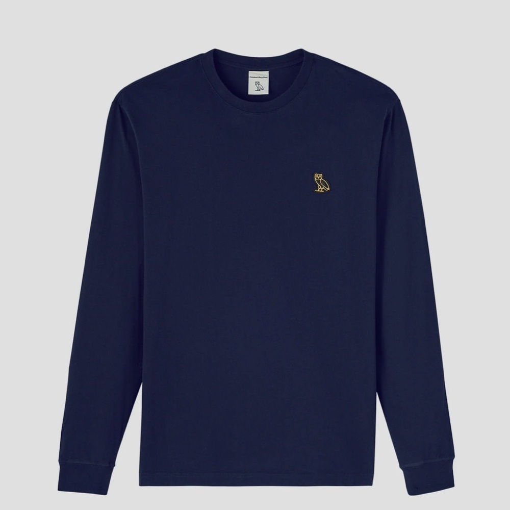 October’s Very Own Men’s Navy Long Sleeve T Shirt in Size Large